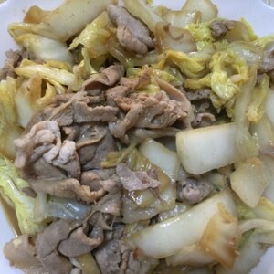 白菜と豚バラの焼肉のタレ煮